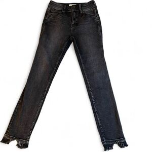 WE THE FREE FP people Distressed Black Jeans Denim frayed Wonans‎ sz 29 9